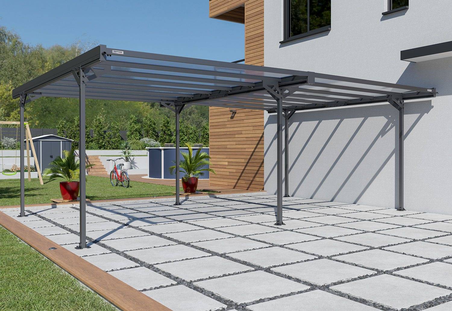 Trigano Jardin - Carport double aluminium Trigano - Mistral Double - 30 m² - Image 2