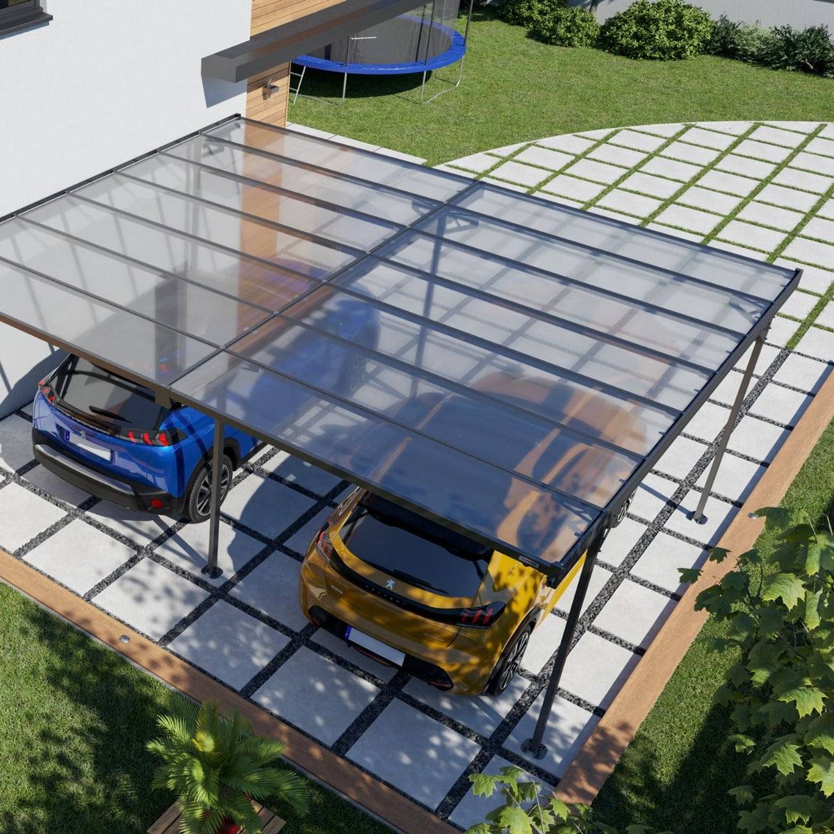 Trigano Jardin - Carport double aluminium Trigano - Mistral Double - 30 m² - Image 3