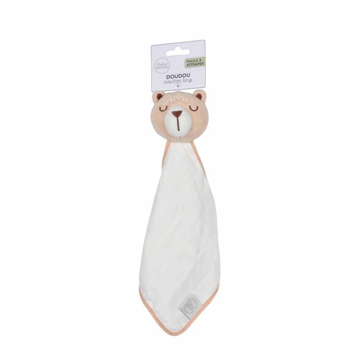 Doudou avec Lange "Ourson" 18cm Beige - Image 2