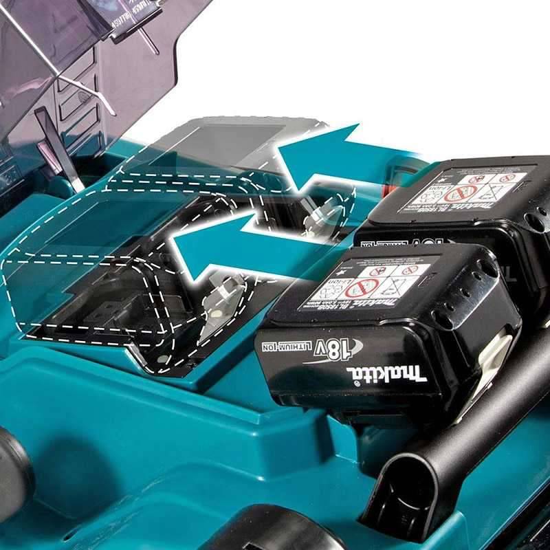 Tondeuse 36V 2 x 18 V Li-Ion 5Ah MAKITA 2 batt.+ chargeur - DLM382PT2 - Image 4