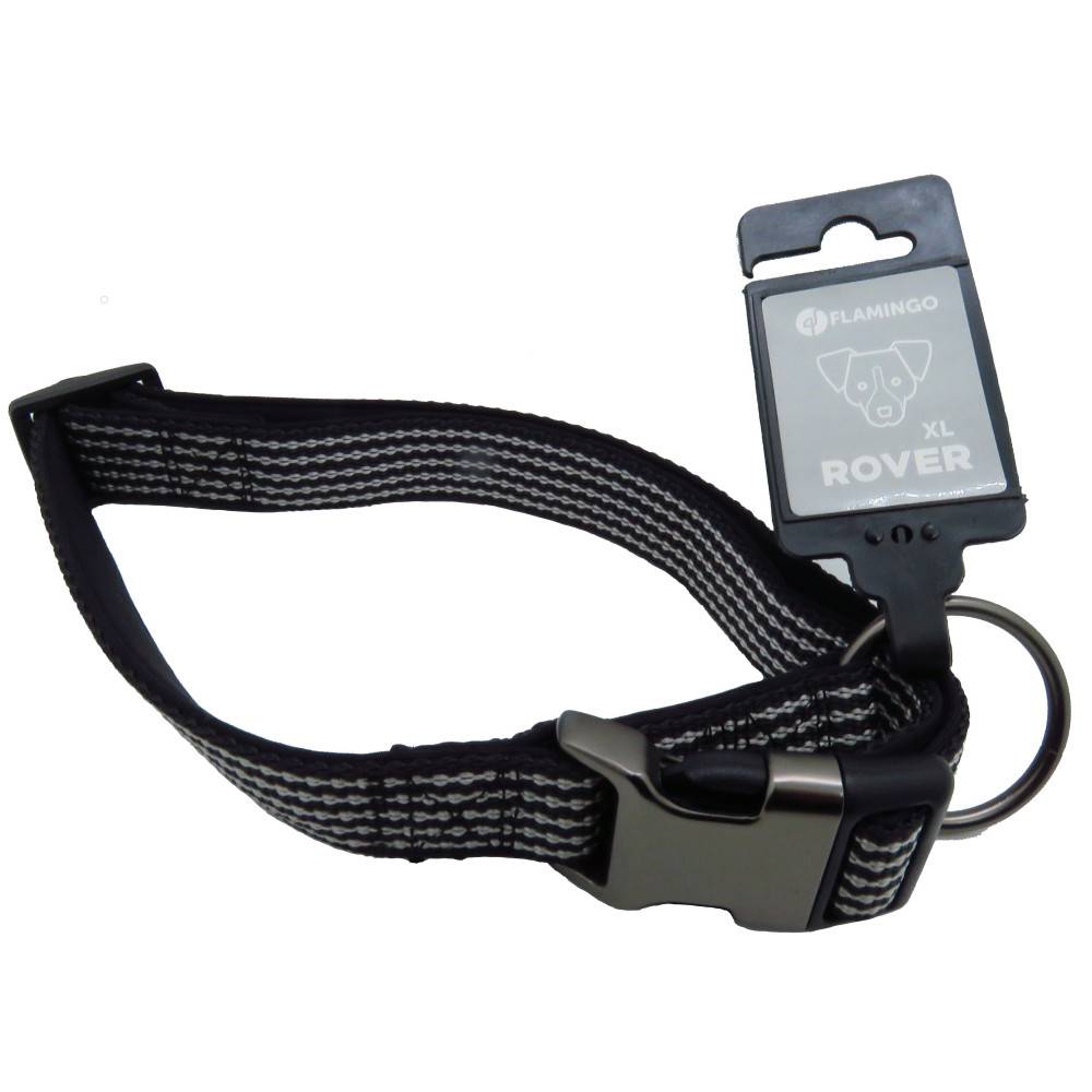 Collier Jannu noir réglable de 45 à 65 cm 25 mm taille XL pour chien - Image 3
