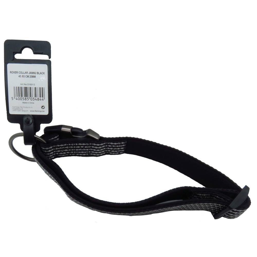 Collier Jannu noir réglable de 45 à 65 cm 25 mm taille XL pour chien - Image 4