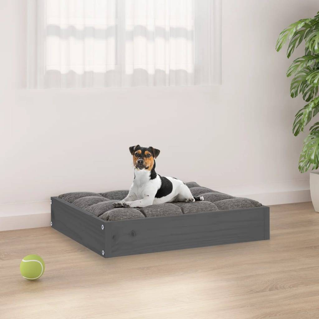 Vidaxl - Lit pour chien Gris 51,5x44x9 cm Bois de pin solide vidaXL 820848 - Image 1