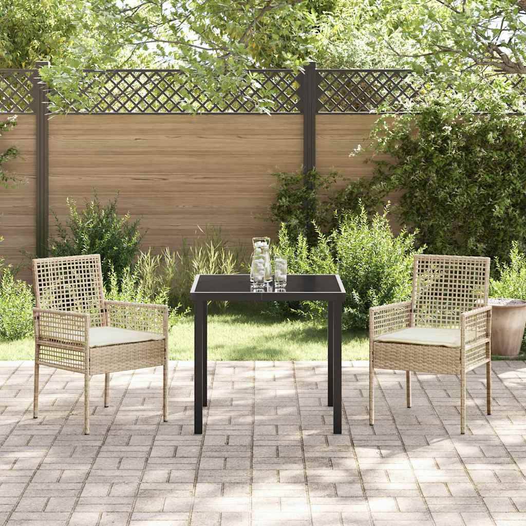 PANGIVO - Chaise de jardin polyrotin beige 55 x 53 x 85 cm (2 pcs), Poids :10.68kg - PANGIVO - Image 3