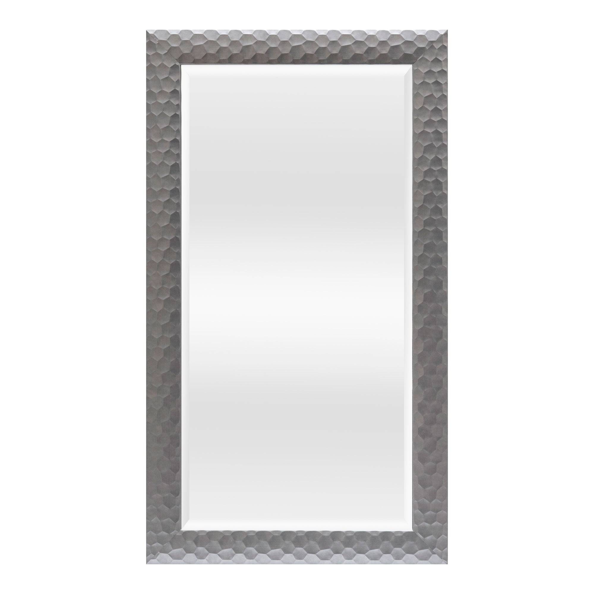 Miroir mural ocre rectangulaire 114 x 64 cm argenté - Image 2
