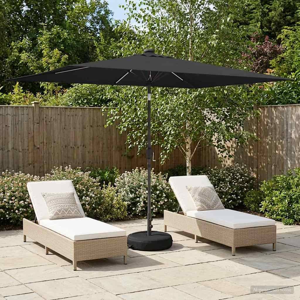 PANGIVO - Parasol de jardin polyester anthracite 290 x 190 x 235 cm - PANGIVO - Image 1