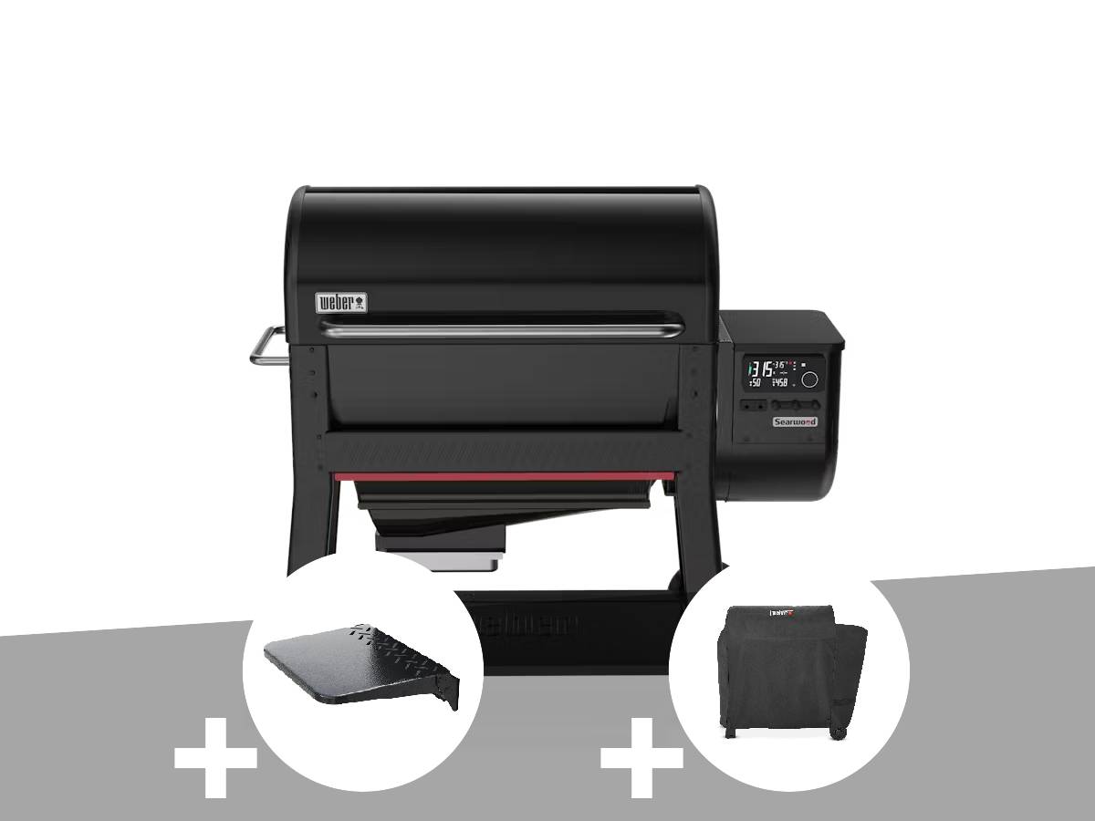 Weber - Barbecue à pellets Searwood XL 600 + Plan de travail + Housse - Weber - Image 1