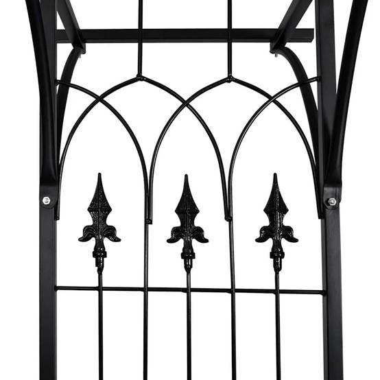 ComfortXL - Large Arche de Jardin Fer Pergola pour Entrée et Rosiers 200x52x204cm Noir - ComfortXL Outdoor Living - Image 4