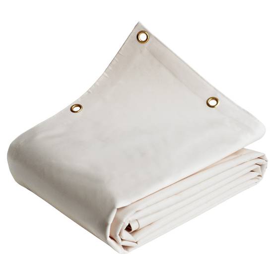 Bâche pour Carport 4x5 m LP640CP Blanc Crème - Garantie 8 ans - Toile PVC étanche pour abri de voiture TECPLAST - Image 1