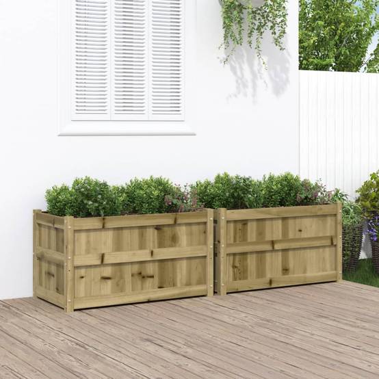 PANGIVO - Jardinières bois de pin imprégné 90 x 50 x 50 cm - PANGIVO - Image 1