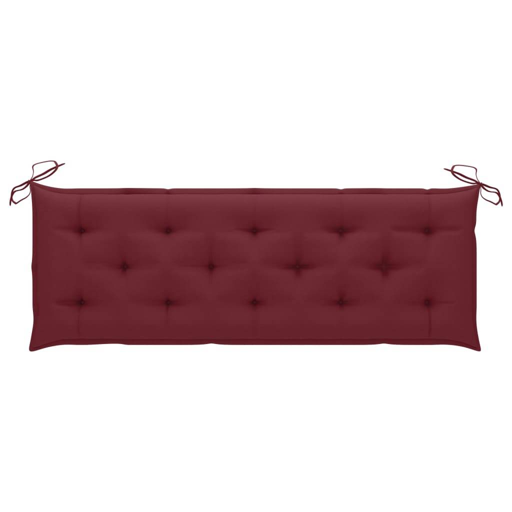 Helloshop26 - Banc de jardin meuble de patio d'extérieur terrasse avec coussin 157 cm bois d'acacia massif - Image 6