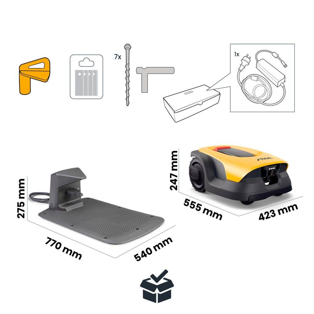 Stiga - Robot Tondeuse Sans Fil A 25V, 25,2 V, 18 cm, 5 Ah, GPS-RTK, Caméra IA, jusqu'à 2 500 m² - STIGA - Image 9