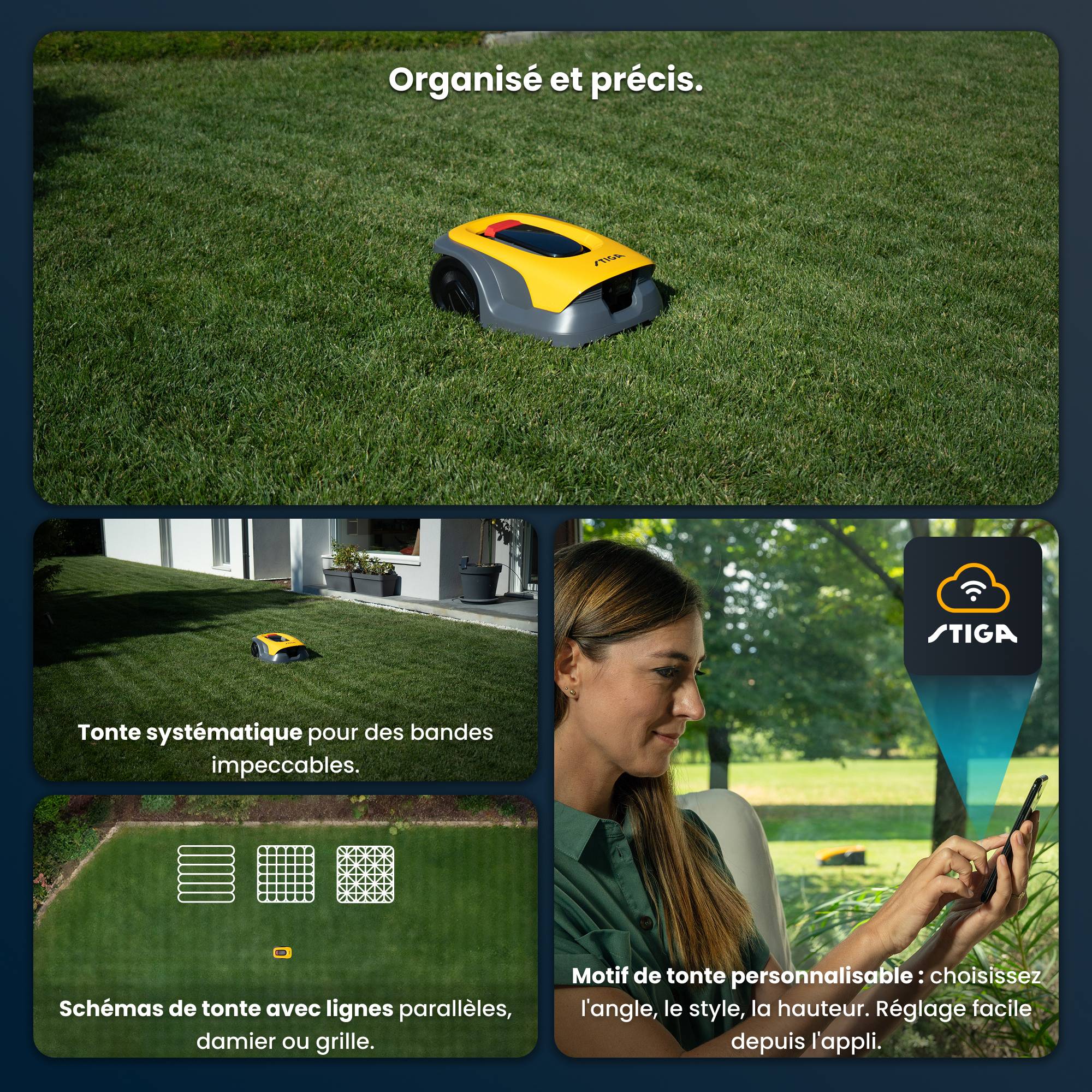 Stiga - Robot Tondeuse Sans Fil A 25V, 25,2 V, 18 cm, 5 Ah, GPS-RTK, Caméra IA, jusqu'à 2 500 m² - STIGA - Image 5