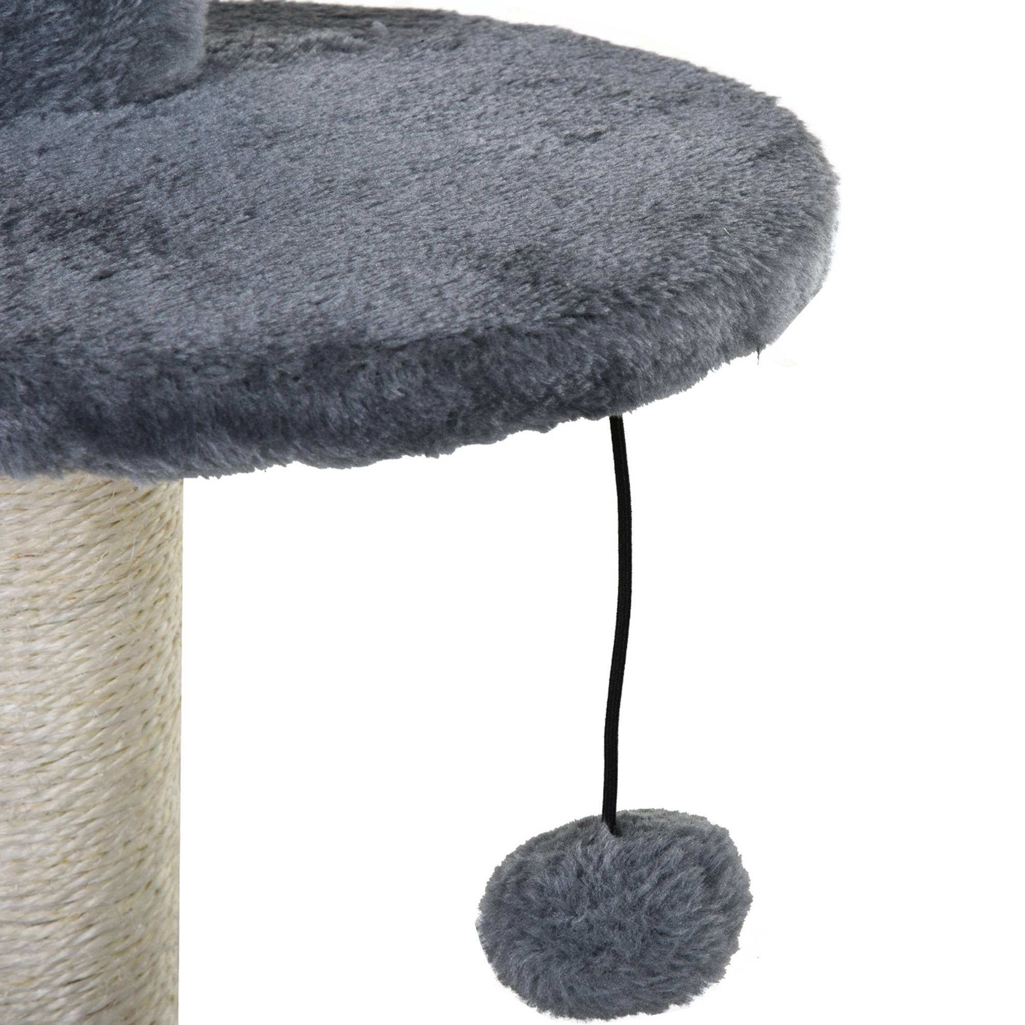ComfortXL - Arbre à chat bois gris 48 x 35 x 100 cm intérieur avec sisal niche plateformes jouets - ComfortXL Outdoor Living - Image 10