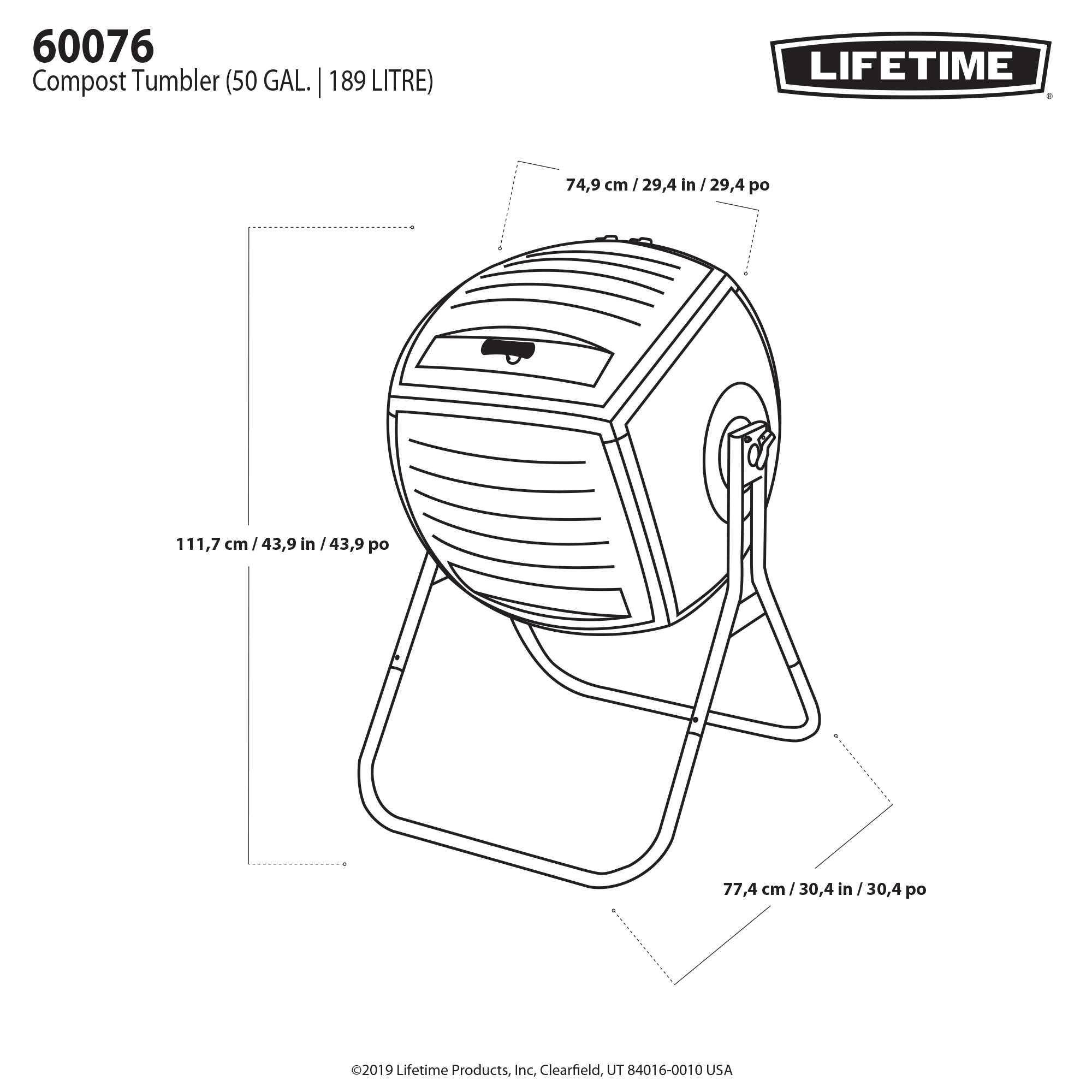 Lifetime - Composteur 189L LIFETIME #60076 - Image 8