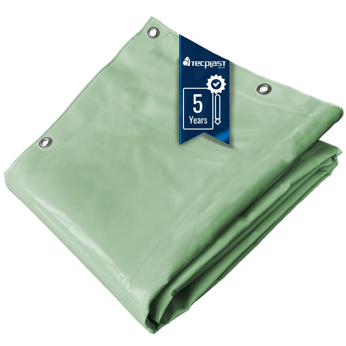 Bâche Bois 2,5x3 m LP506BO Vert Sauge - Garantie 5 ans - Bâche de protection étanche en PVC pour Bois de chauffage TECPLAST - Image 1