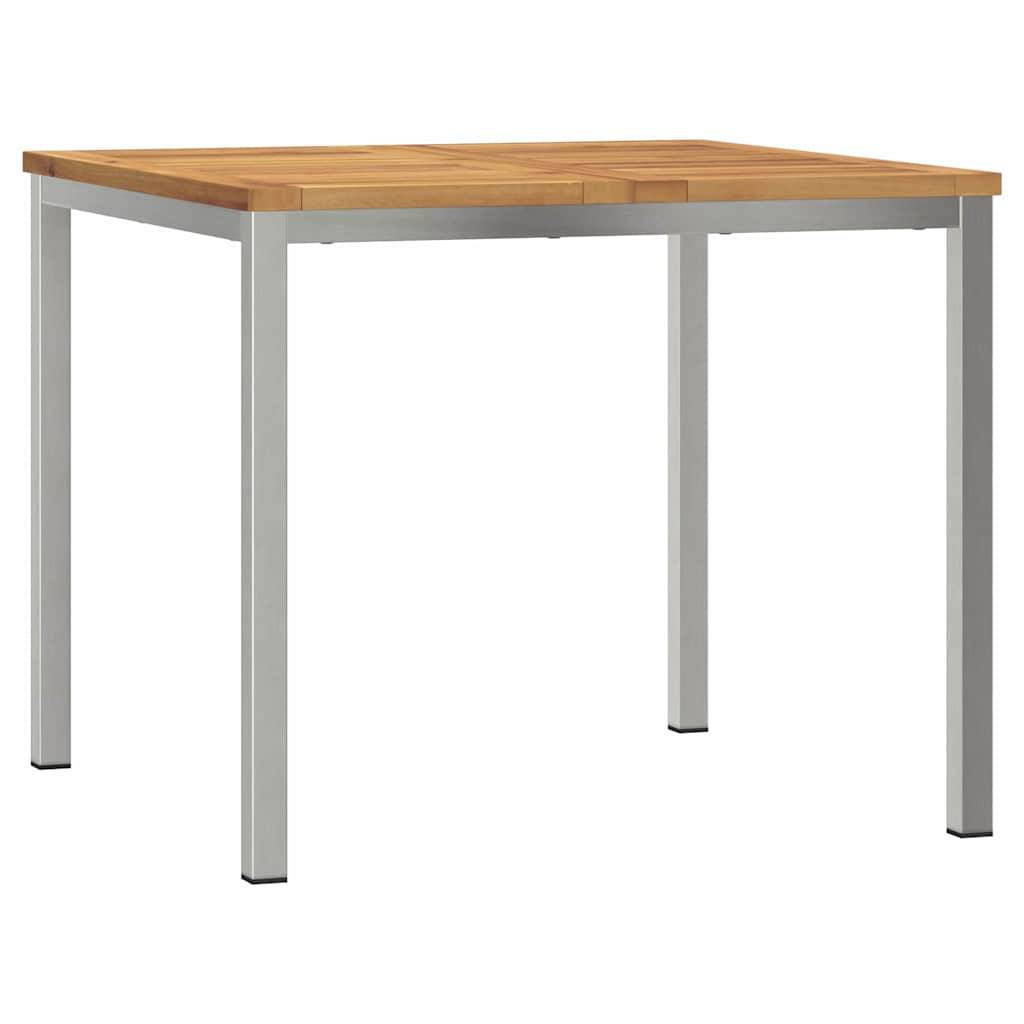 Ensemble de repas extérieur bois d'acacia massif marron 200 x 90 x 75 cm, Poids :39.6kg - PANGIVO - Image 5