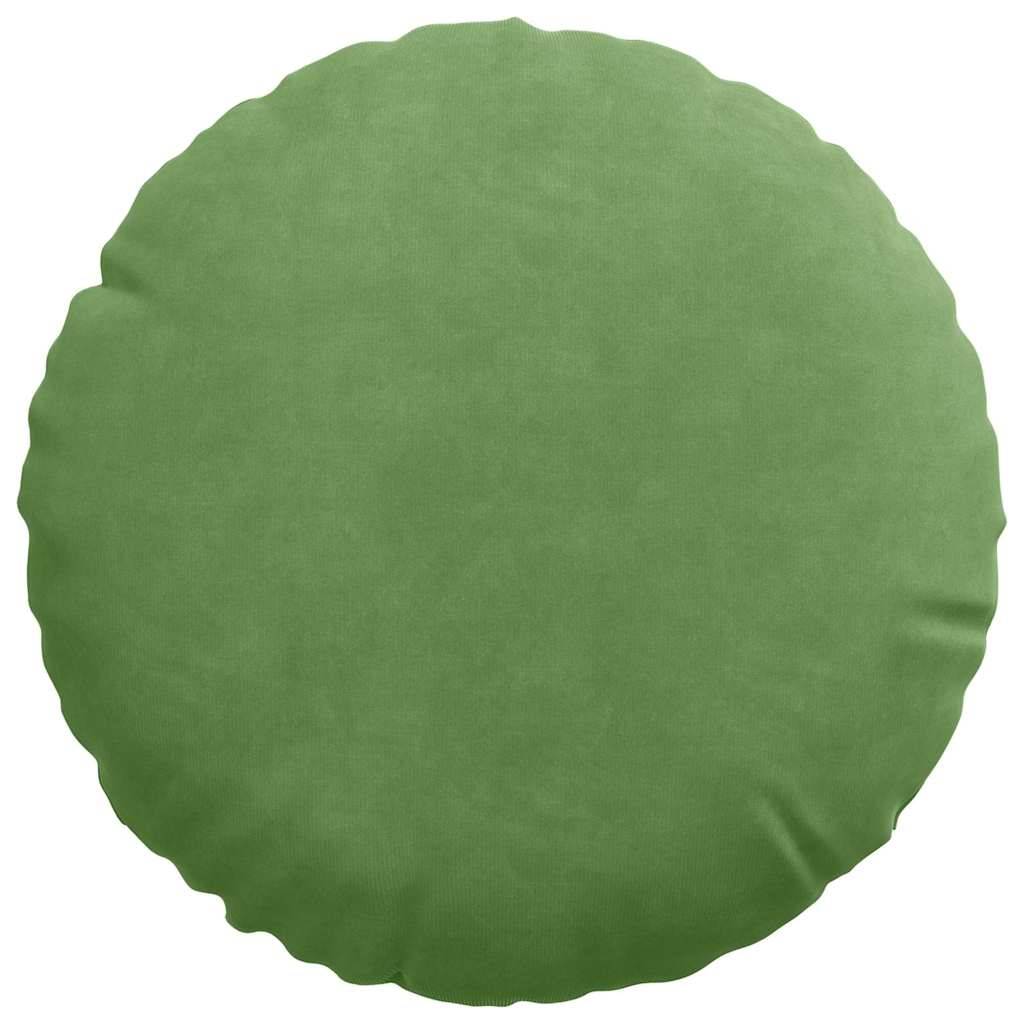 Lot de 2 Coussins de Siège Ronds Velours Moelleux Housses Lavables pour Intérieur Vert Clair Ø40 cm – ComfortXL Outdoor Living - Image 6