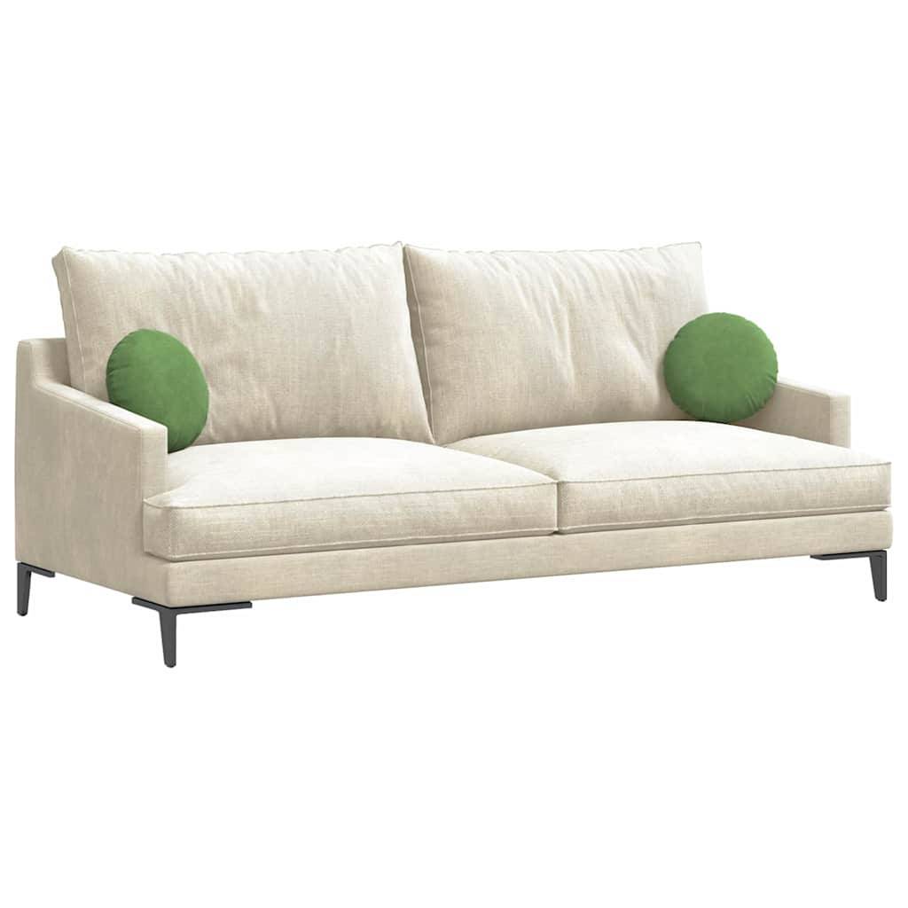 Lot de 2 Coussins de Siège Ronds Velours Moelleux Housses Lavables pour Intérieur Vert Clair Ø40 cm – ComfortXL Outdoor Living - Image 3