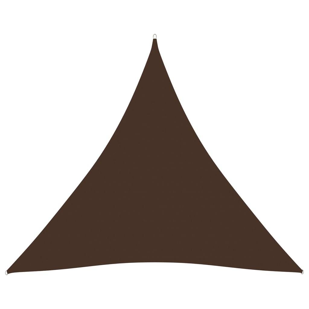 Helloshop26 - Voile toile d'ombrage parasol tissu oxford triangulaire 4 x 4 x 4 m marron - Image 1
