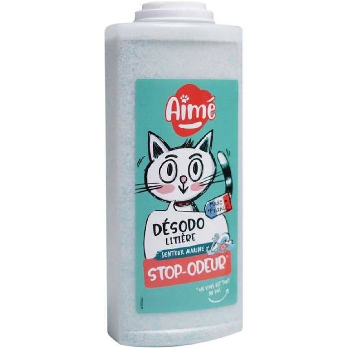 Désodorisant litière chat senteur marine 700 ml, 100% naturel, boîte - AIME - Image 1