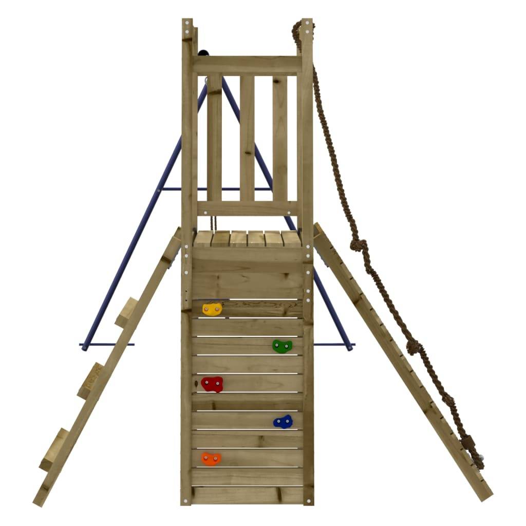 Helloshop26 - Aire de jeux d'extérieur balançoires toboggan portiques robuste jeux jardin 308 x 184 x 169 cm bois de pin imprégné - Image 3