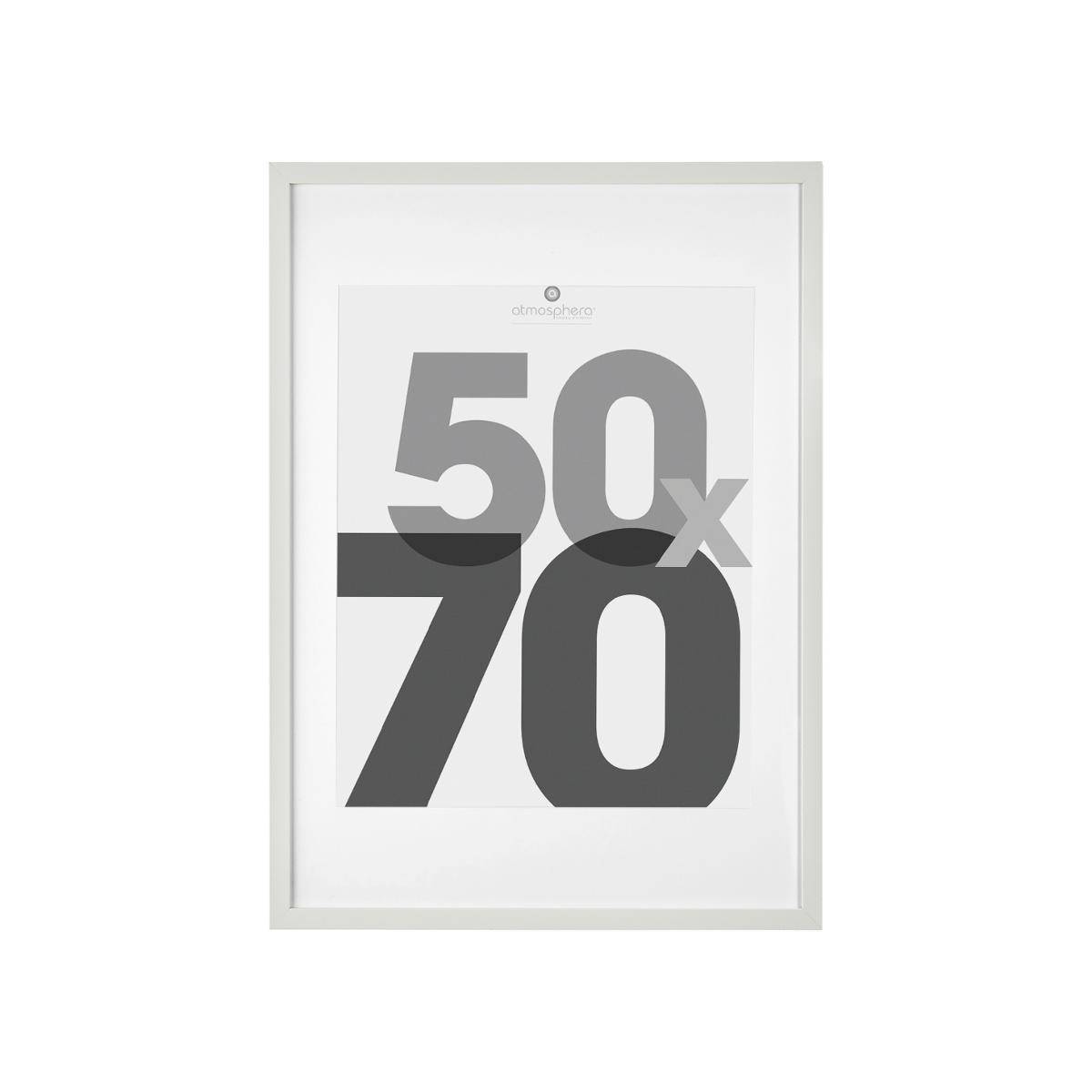 Atmosphera - Cadre photo bois "Eva" blanc 50x70cm - Atmosphera Créateur d'intérieur - Image 1