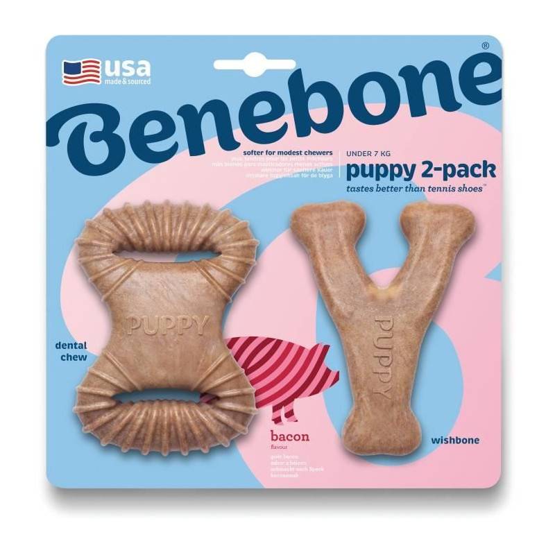 Benebone - Jouet A Mâcher Dentaire Pour Chiots Puppy 2-pack Dental Chew/wishbone 10cm - - Image 1