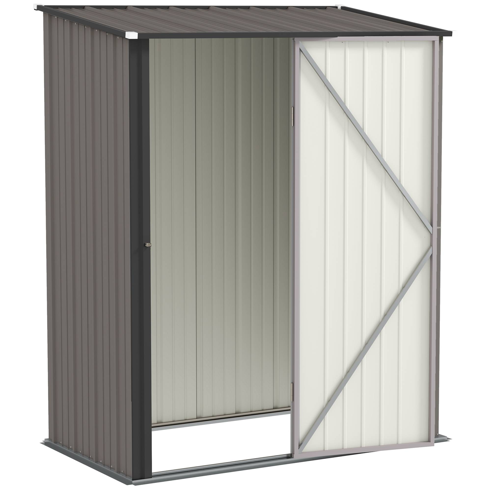 ComfortXL - Abri de jardin acier galvanisé gris clair 161,5 x 94,5 cm porte verrouillable - ComfortXL Outdoor Living - Image 2