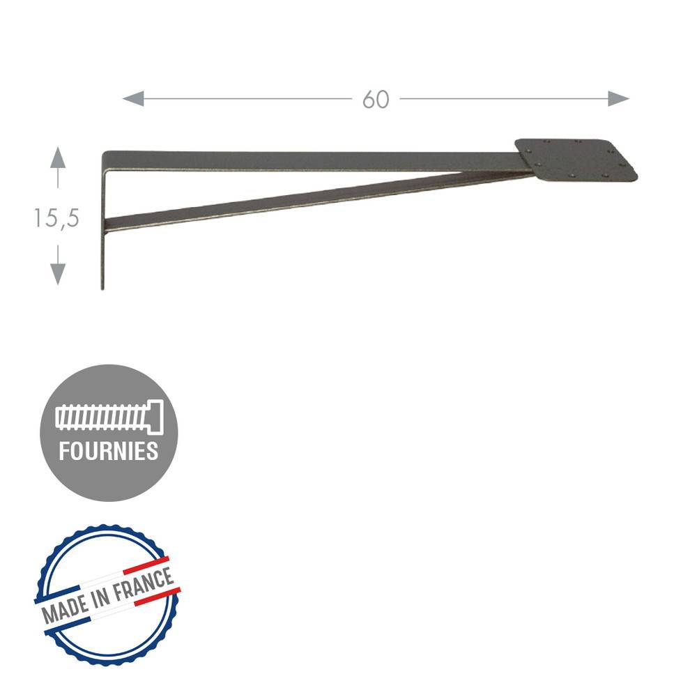Louis Moulin - Equerre de fixation pour girouette - 60 cm - Acier époxy - Louis Moulin - Image 2