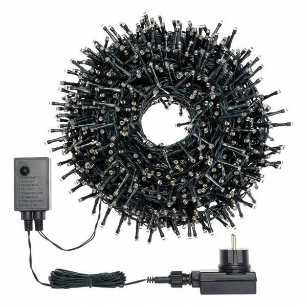 Lotti - Guirlande 30M 1500 LED Mini BOA multicolore minuteur 8 programmes câble vert foncé  Lotti - Image 6