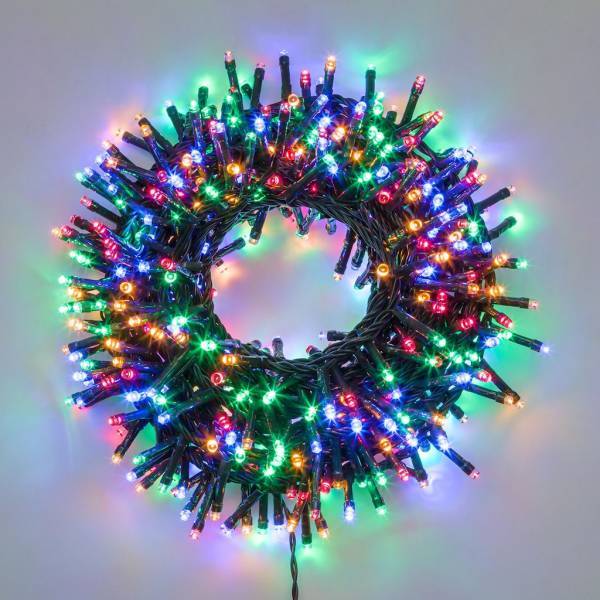Lotti - Guirlande 30M 1500 LED Mini BOA multicolore minuteur 8 programmes câble vert foncé  Lotti - Image 9