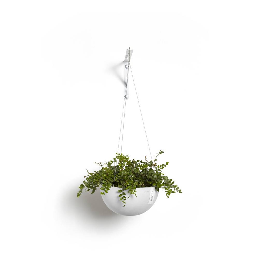 Ecopots - Pot supsendu Brussels 27 Blanc Pur - Ø 26,5 x H. 13 cm - 4,2 L ECOPOTS - Image 1