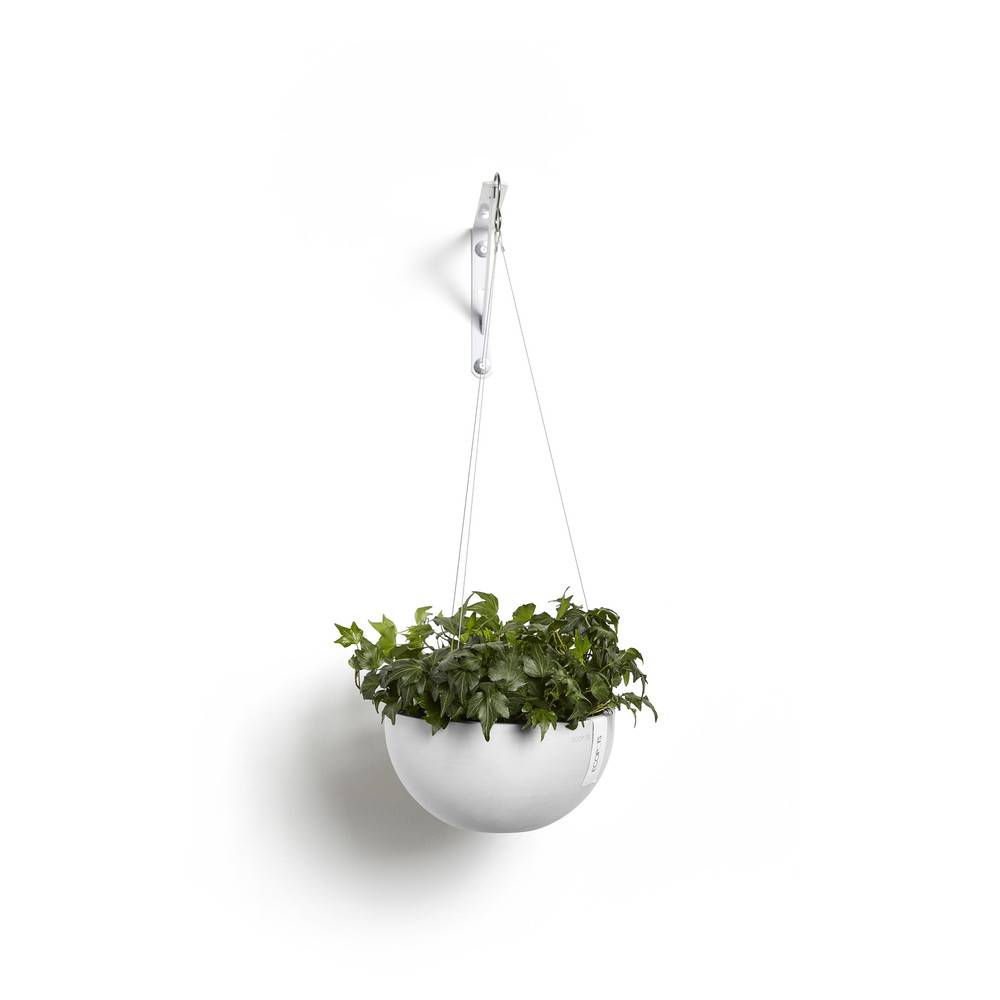 Ecopots - Pot supsendu Brussels 27 Blanc Pur - Ø 26,5 x H. 13 cm - 4,2 L ECOPOTS - Image 3