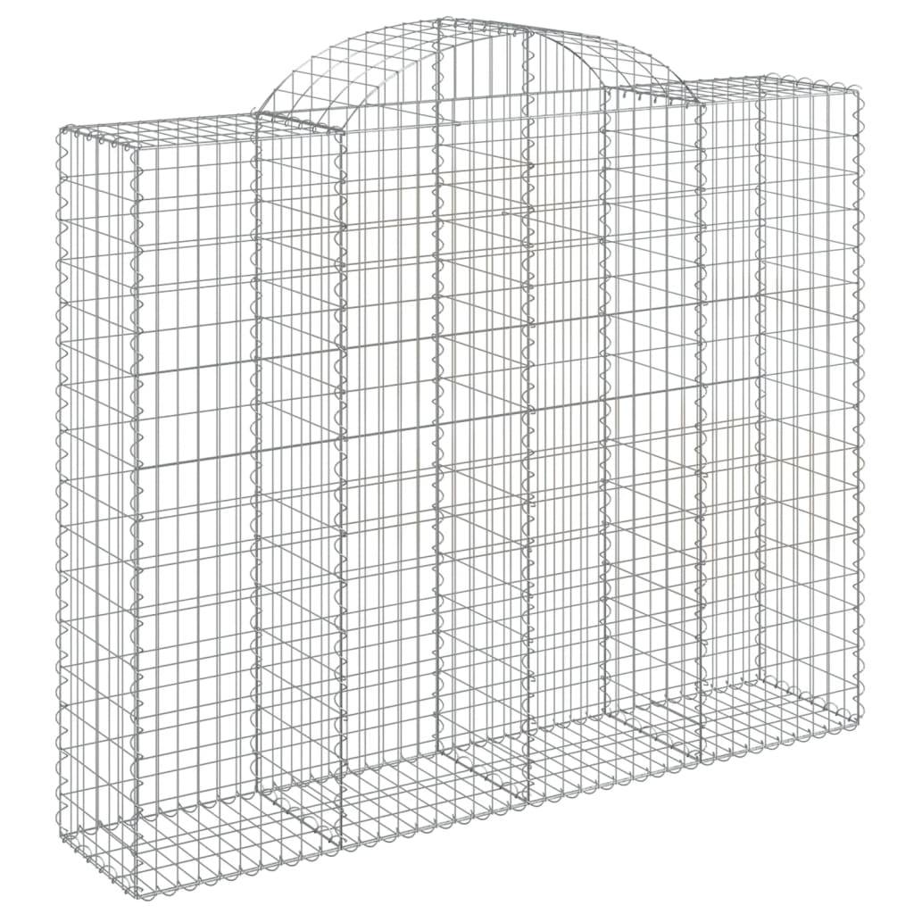 Vidaxl - Paniers à gabions arqués 5 pcs 200x50x160/180 cm Fer galvanisé vidaXL 3146386 - Image 4