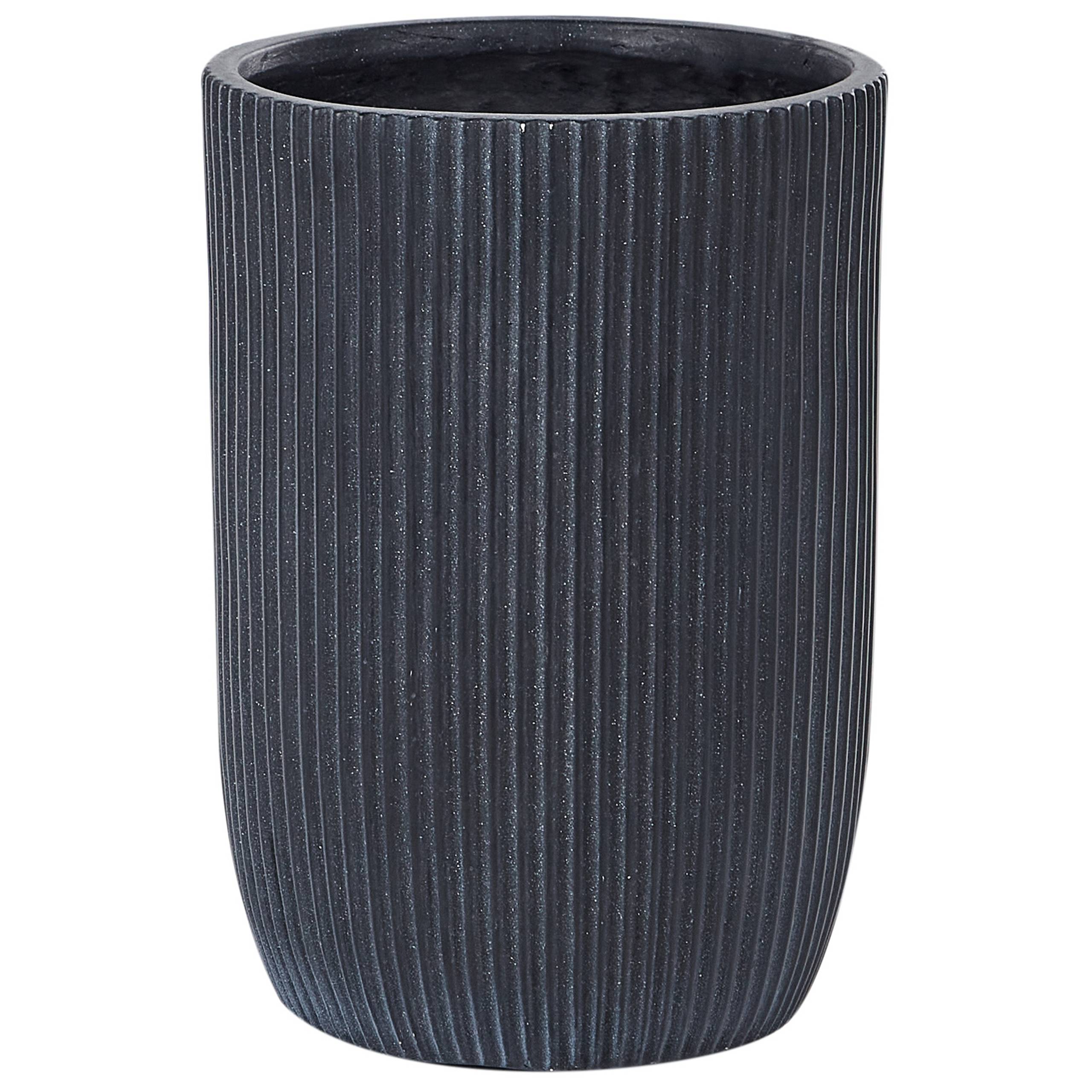 Beliani - Cache-pot d'extérieur Fibre d'argile Noir EANTIO - Beliani - Image 2