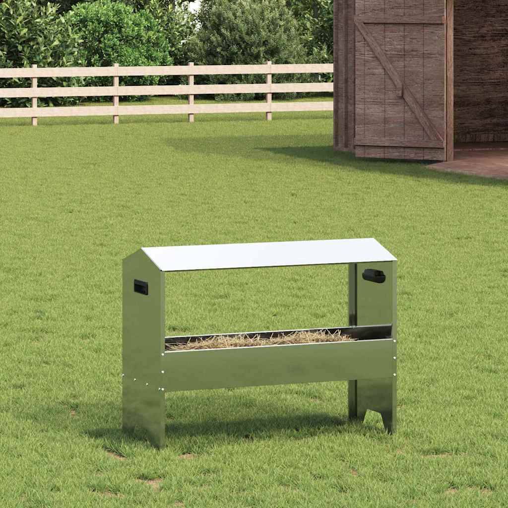 Vidaxl - Trough d'alimentation pour le bétail Argent 79 x 35 x 62 cm vidaXL 874629 - Image 1