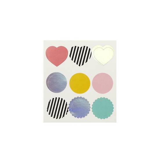 Party Time - Coffret Étiquettes Cadeau "4 Motifs" 22cm Multicolore - Image 7