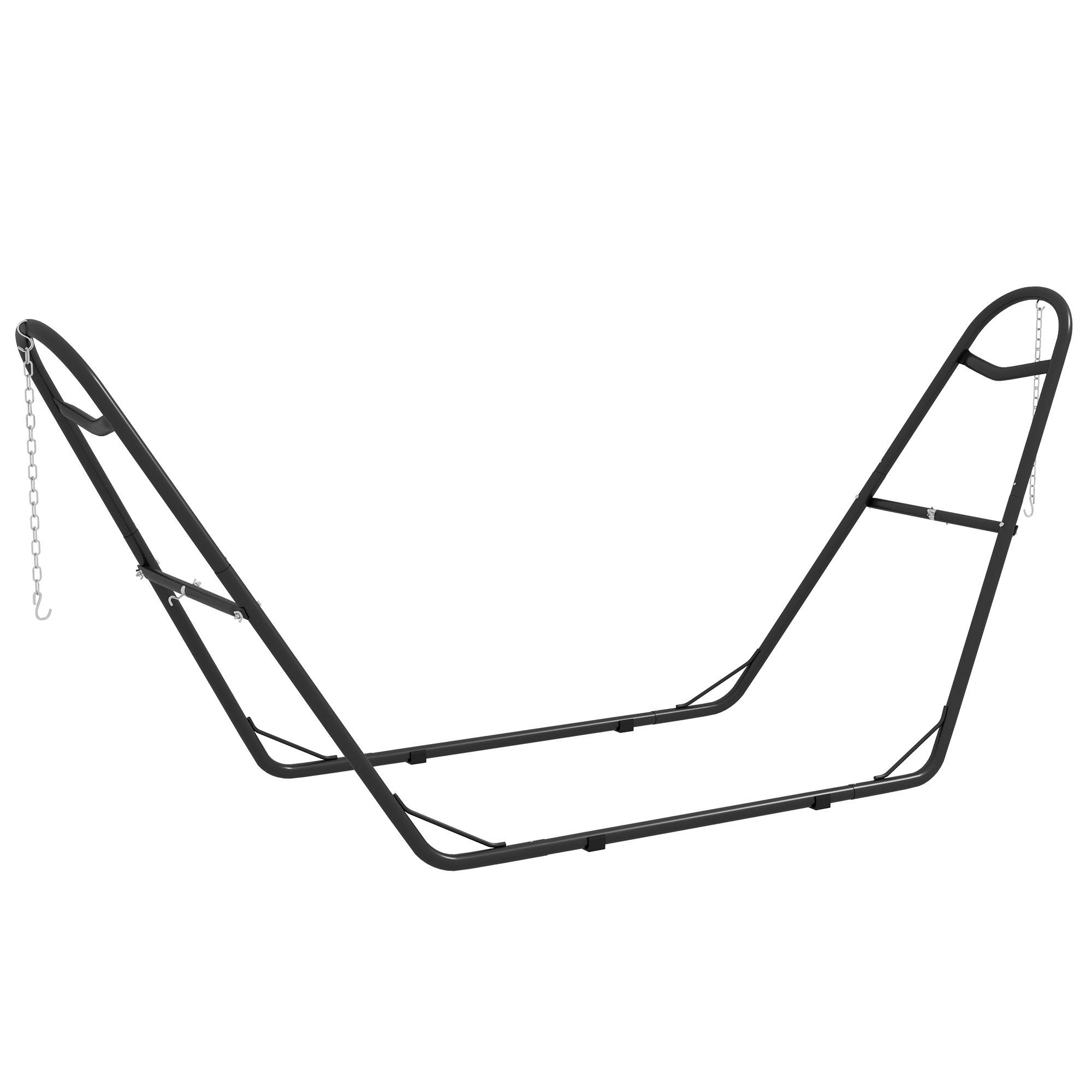 Outsunny - Support de Hamac pour 2 Personnes - Cadre en Métal Portable et Réglable - pour Hamacs de 2,75 à 4,3m - Noir - Outsunny - Image 5