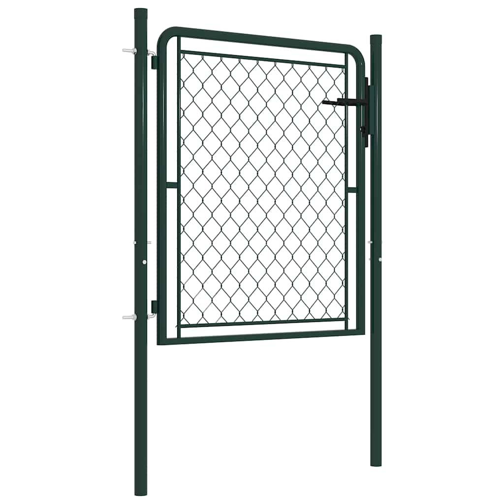 Portail de jardin | Porte de Jardin en acier vert 100 x 75 cm Maison Chic - Image 1