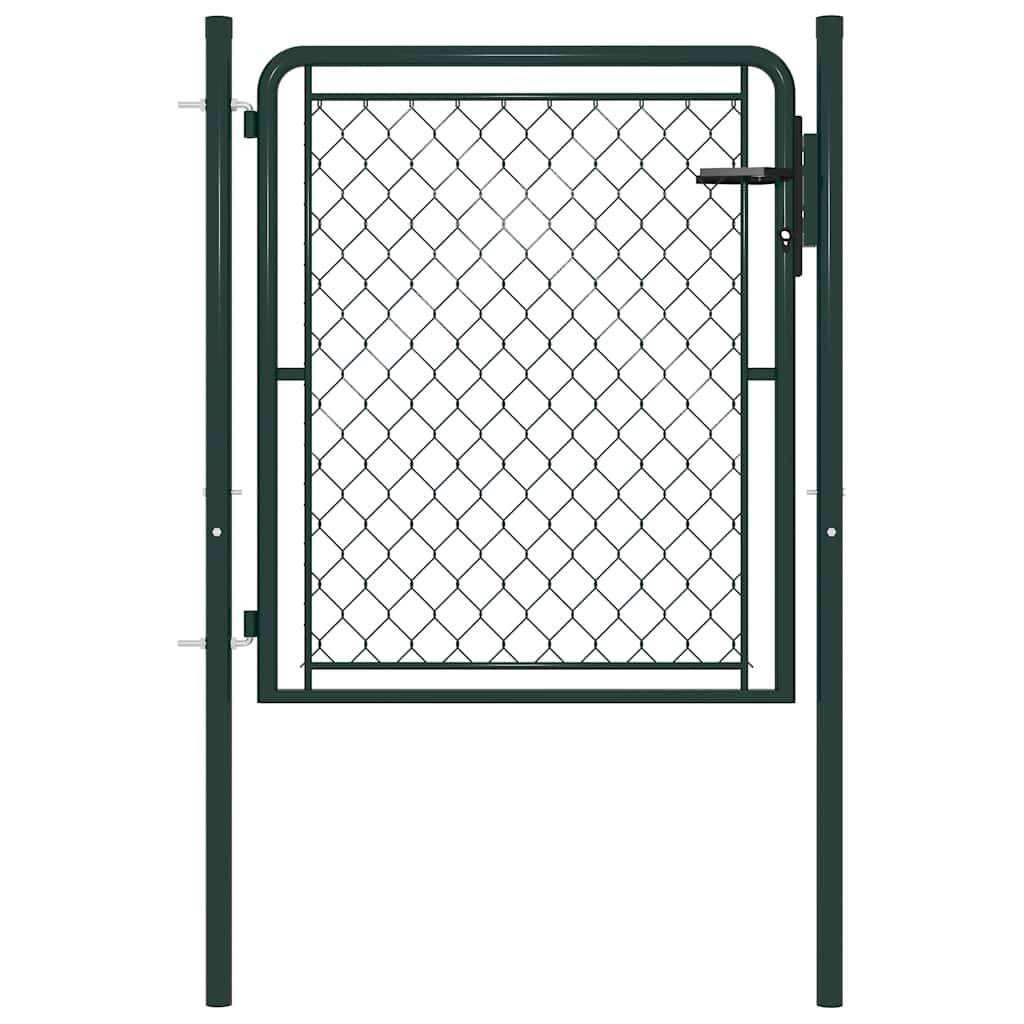 Portail de jardin | Porte de Jardin en acier vert 100 x 75 cm Maison Chic - Image 2
