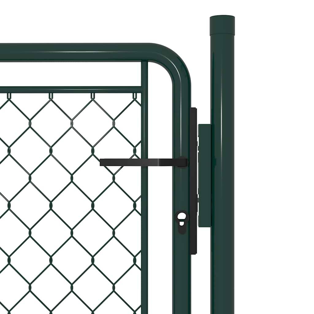 Portail de jardin | Porte de Jardin en acier vert 100 x 75 cm Maison Chic - Image 3