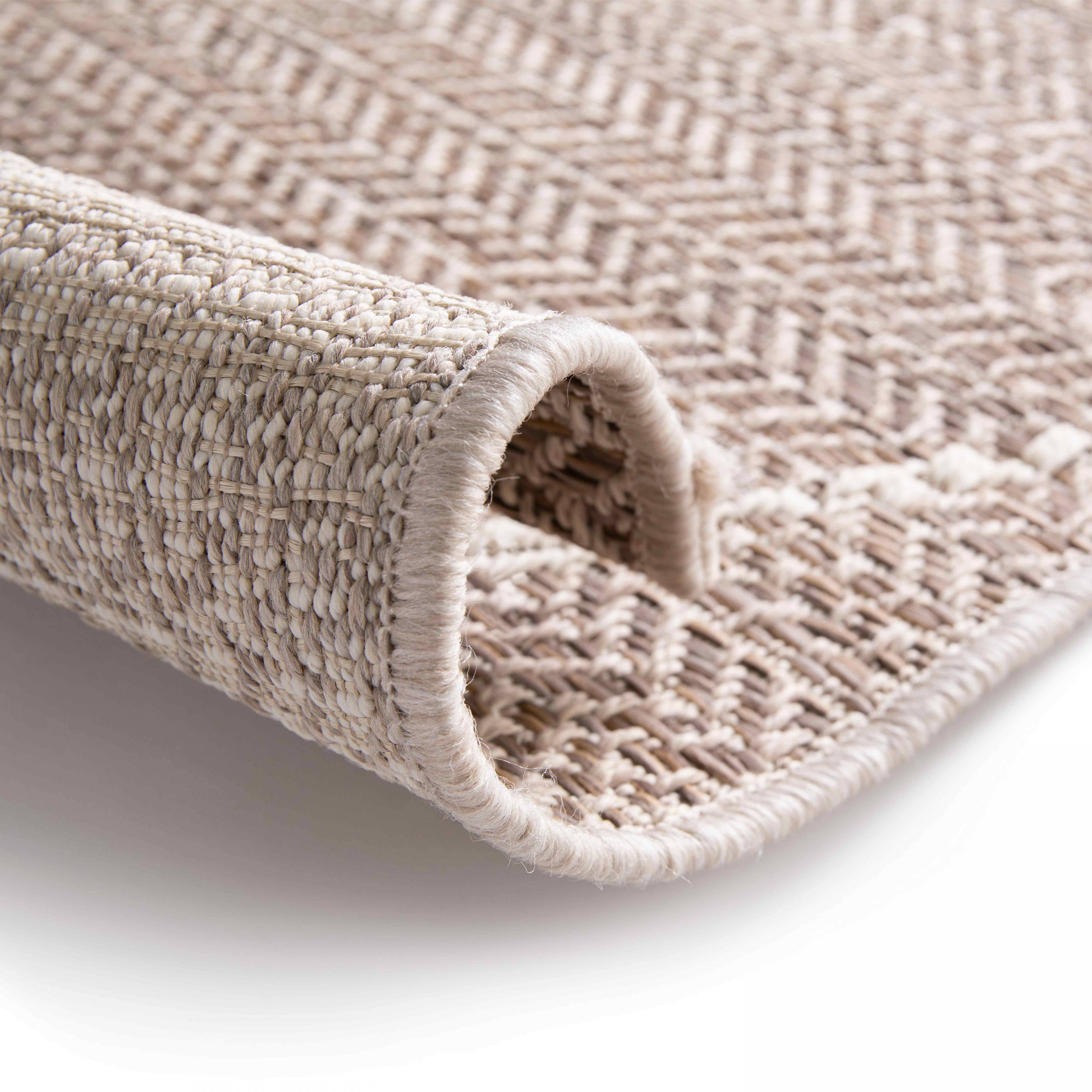 Oviala - Tapis d'extérieur en polypropylène 120 x 170 cm beige Karo - Oviala - Image 4