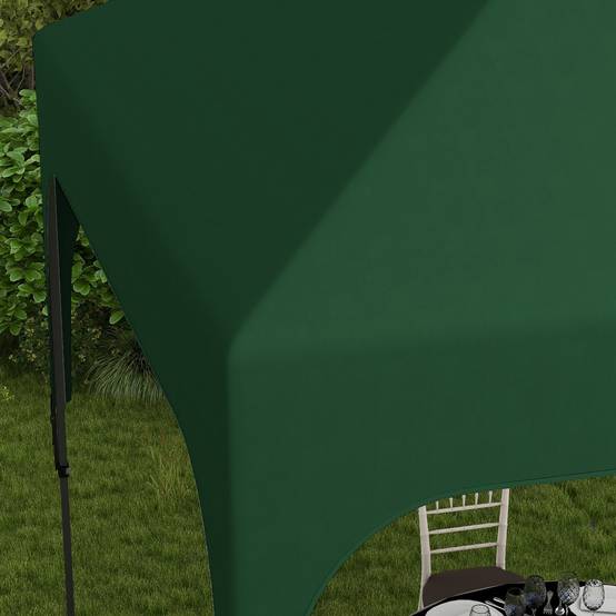 Tente de jardin 2,5 x 2,5 x 2,68 m, protection UV, hauteur réglable (plus de 50 cm), 4 sacs de lestage et sac de transport inclus (vert). - Image 10