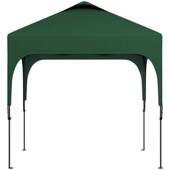 Tente de jardin 2,5 x 2,5 x 2,68 m, protection UV, hauteur réglable (plus de 50 cm), 4 sacs de lestage et sac de transport inclus (vert). - Image 2