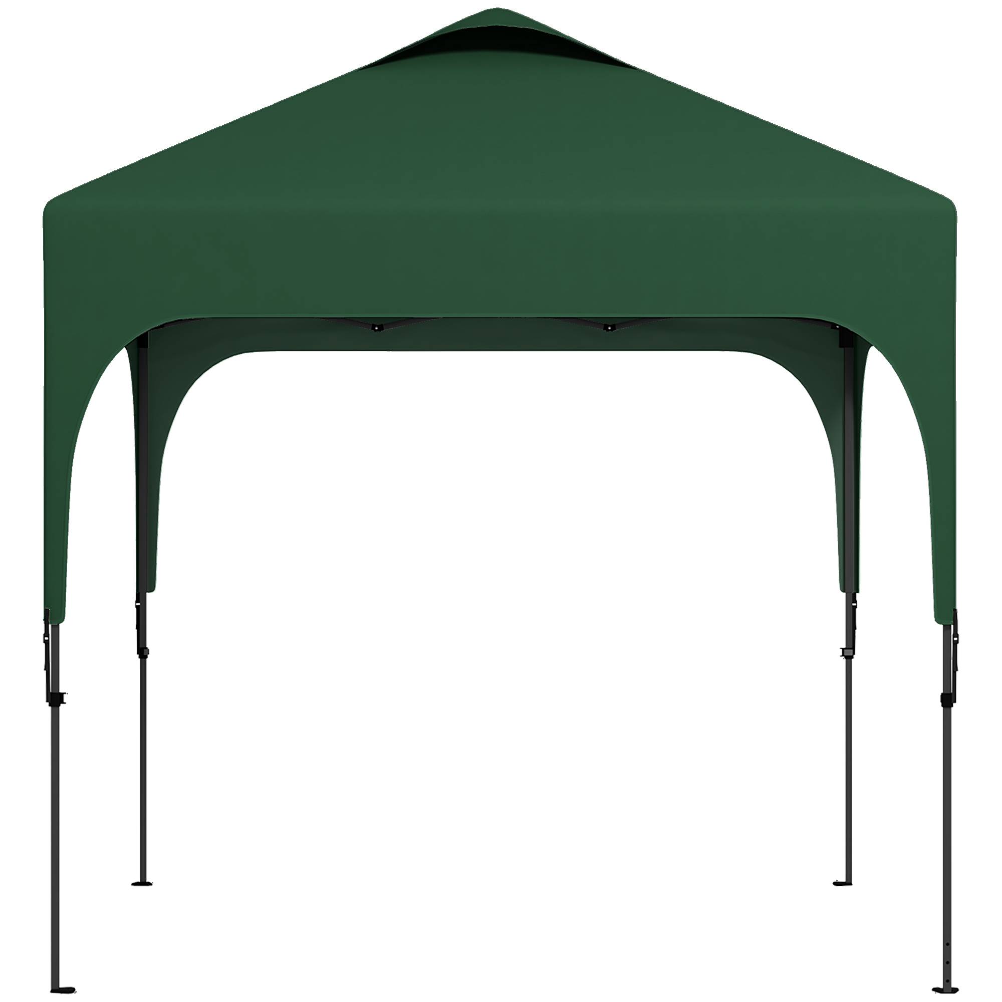 Tente de jardin 2,5 x 2,5 x 2,68 m, protection UV, hauteur réglable (plus de 50 cm), 4 sacs de lestage et sac de transport inclus (vert). - Image 2