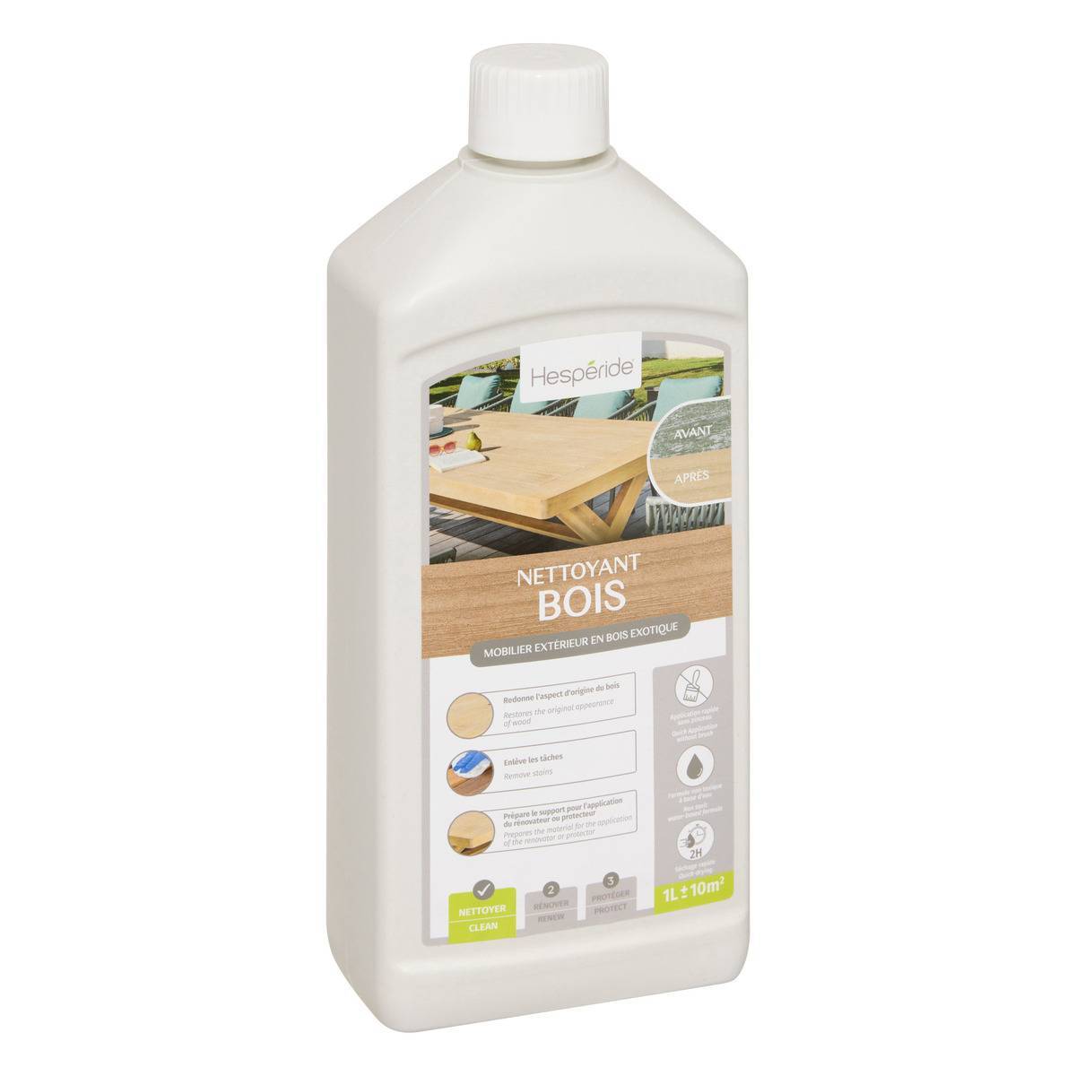Hesperide - Nettoyant pour mobilier extérieur bois exotique 1L Hespéride - Image 1