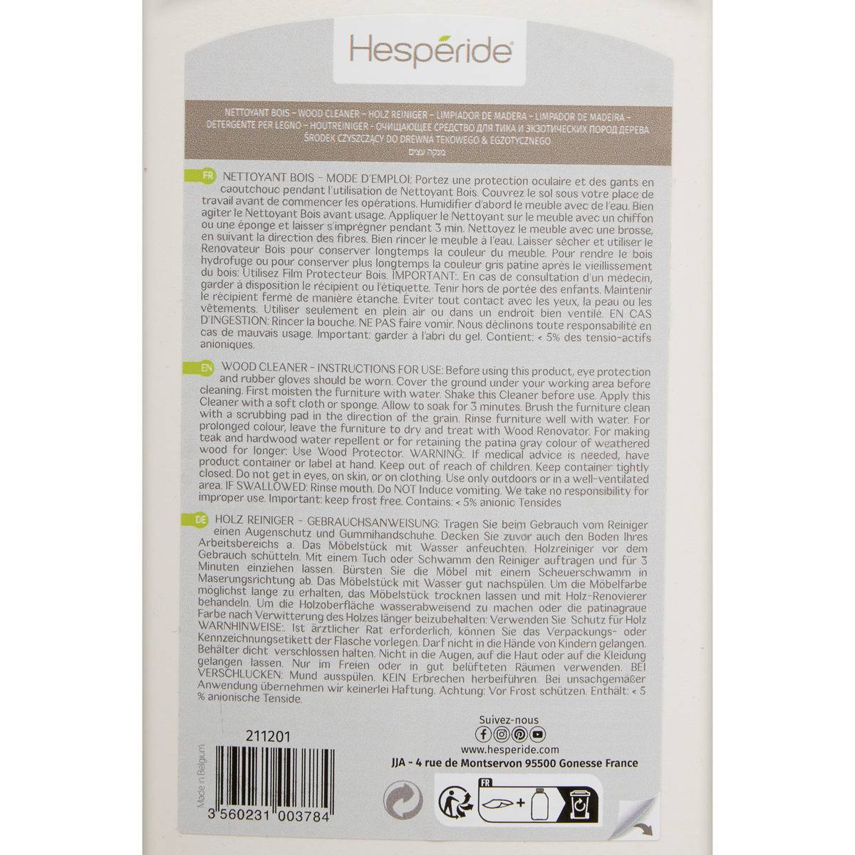 Hesperide - Nettoyant pour mobilier extérieur bois exotique 1L Hespéride - Image 3