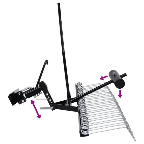 PANGIVO - Scarificateur pour tondeuse autoportée acier galvanisé noir 109 x 57.5 x 67 cm - PANGIVO - Image 5