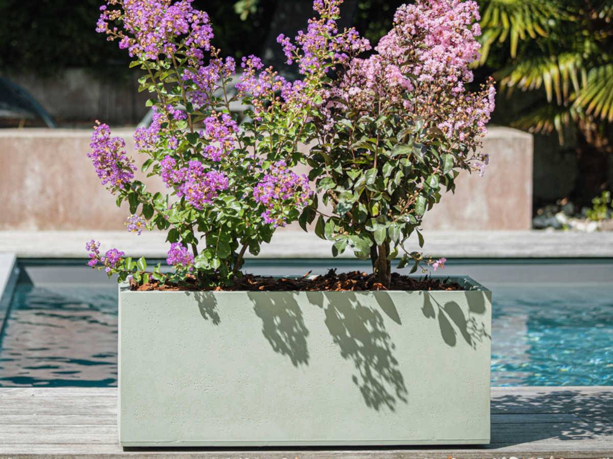 Eda - Jardinière rectangulaire Basalt Up 80 x 30 x 30 cm - 57 L - Vert amande - Eda - Image 2